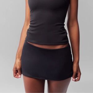DANIELLE GUIZIO micro mini black skirt